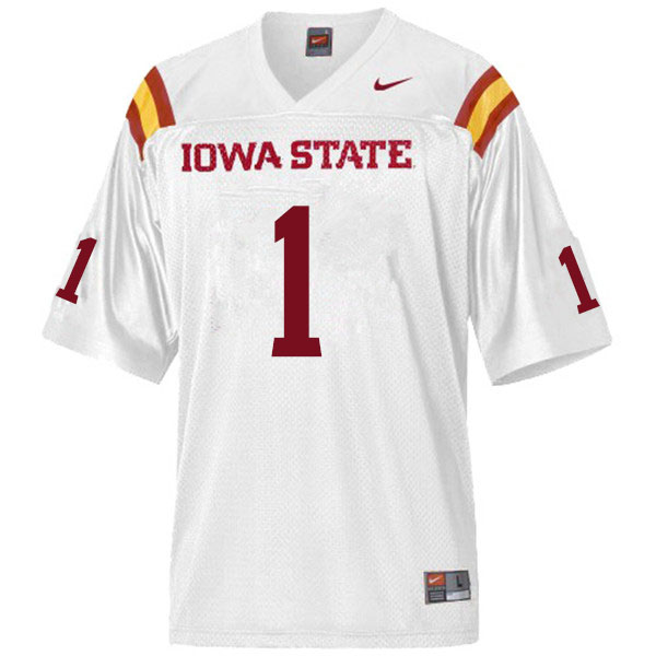 Iowa State Cyclones Men's #1 Datrone Young Nike NCAA Authentic White College Stitched Football Jersey FF42Y04SU